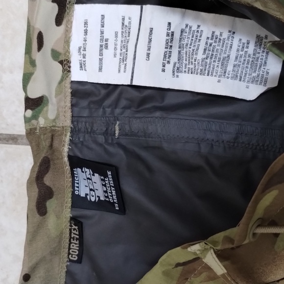 USGI ECWCS Gen III Multicam OCP Level 6 Goretex extreme wet cold weather pants - Picture 2 of 5